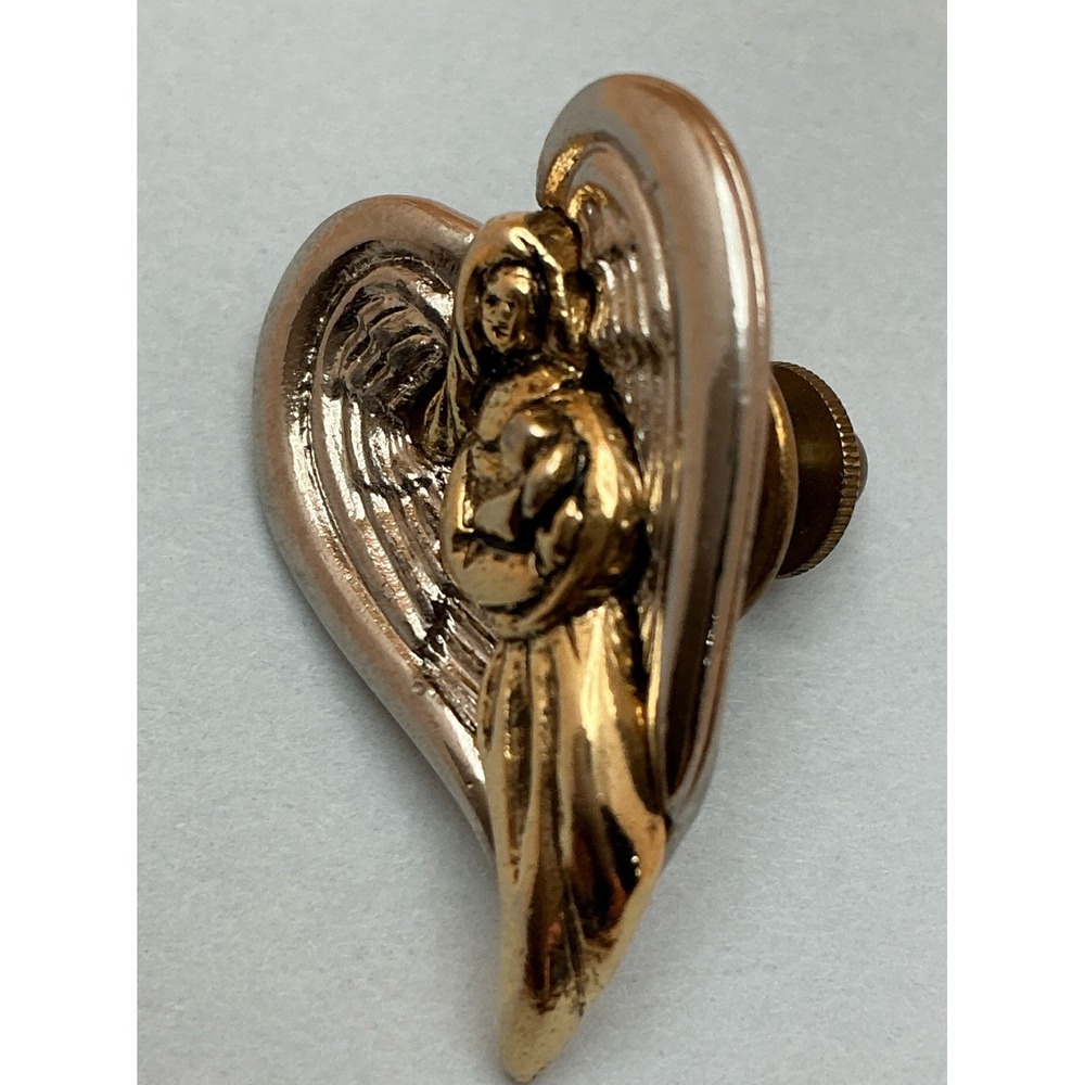 Camco Guardian Angel Two Tone Gold Silver Pin - Picture 2 of 4